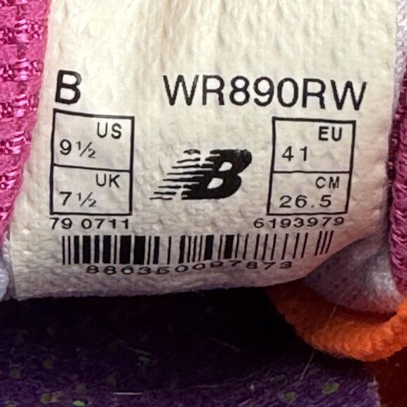 New Balance 890 Running Shoes Womens Size 9.5 Rainbow Multicolor WR890RW - Picture 9 of 9